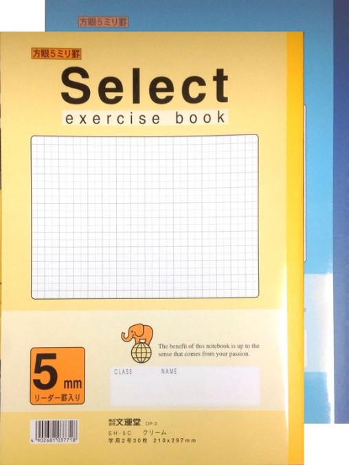 [文運堂]　セレクト 学習帳 A4 5ミリ方眼ノート